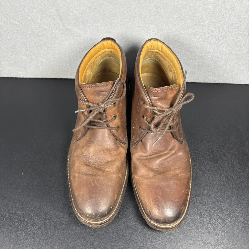 Florsheim Fenway Men's Brown Leather Chukka Boots Plain Toe Size 10 D 11875-215